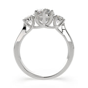 Hana Heart Cut 3 Stone Engagement Ring Setting - Nivetta
